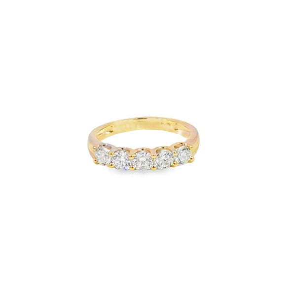 Anillo femenino en oro de 18K con diamante de 1.00 ct, lujo absoluto