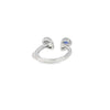 Anillo para dama en oro blanco de 14K con diamante de 0.13 ct, distinción clásica