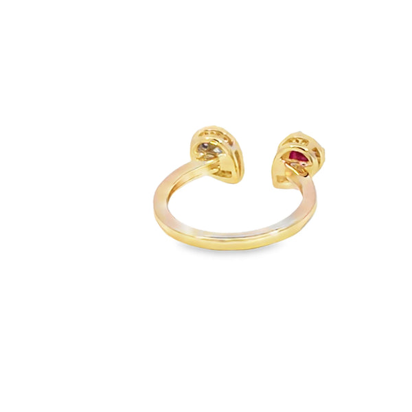 Anillo para dama en oro de 14K con diamante de 0.14 ct, sofisticación refinada