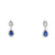 Aretes femeninos en oro blanco de 14K con diamantes de 0.22 ct, elegancia brillante