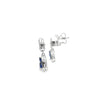 Aretes femeninos en oro blanco de 14K con diamantes de 0.22 ct, elegancia brillante