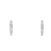 Aretes en oro blanco de 18K con diamante de 0.27 ct y baguet de 0.50 ct, estilo radiante