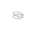 Aretes femeninos en oro blanco de 18K con diamantes de 0.15 ct, diseño clásico