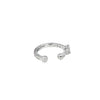 Aretes de oro blanco de 18K con diamantes de 0.16 ct, elegancia discreta