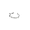 Aretes en oro blanco de 18K con diamantes de 0.11 ct, estilo moderno