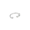 Aretes en oro blanco de 18K con diamantes de 0.11 ct, estilo moderno