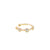Aretes en oro amarillo de 18K con diamantes de 0.13 ct, estilo refinado