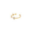 Aretes en oro amarillo de 18K con diamantes de 0.13 ct, estilo refinado