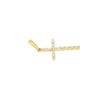 Cruz en oro amarillo de 14K con diamantes de 0.18 ct, diseño espiritual