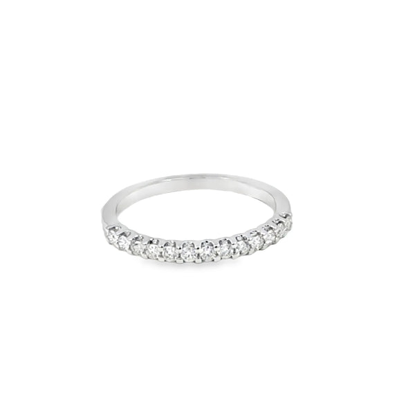 Churumbela de oro blanco de 14K con diamantes de 0.24 ct, elegancia sutil