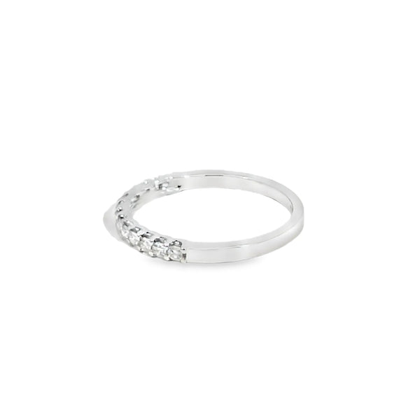 Churumbela de oro blanco de 14K con diamantes de 0.24 ct, elegancia sutil