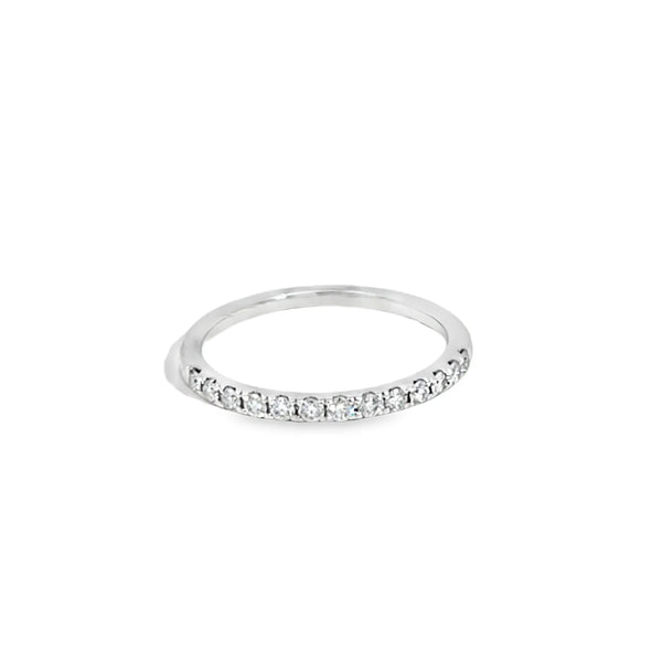 Churumbela en oro blanco de 14K con diamantes de 0.25 ct, diseño moderno