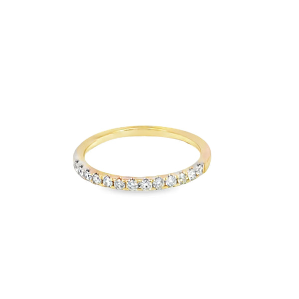 Churumbela en oro amarillo de 14K con diamantes de 0.25 ct, diseño refinado