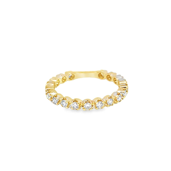 Churumbela en oro amarillo de 14K con diamantes de 0.50 ct, diseño clásico