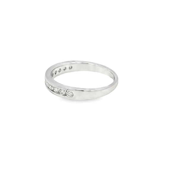 Churumbela de oro blanco de 14K con diamantes de 0.33 ct, elegancia brillante