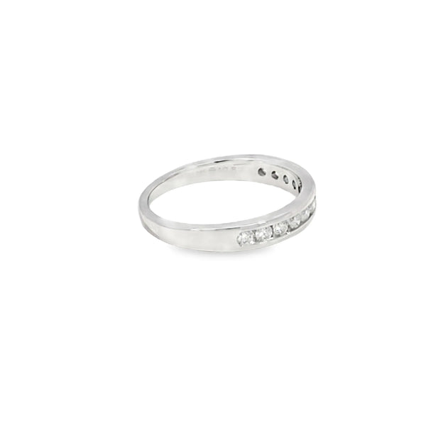 Churumbela de oro blanco de 14K con diamantes de 0.33 ct, elegancia brillante