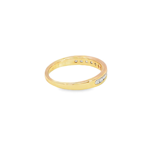 Churumbela de oro amarillo de 14K con diamantes de 0.33 ct, elegancia radiante