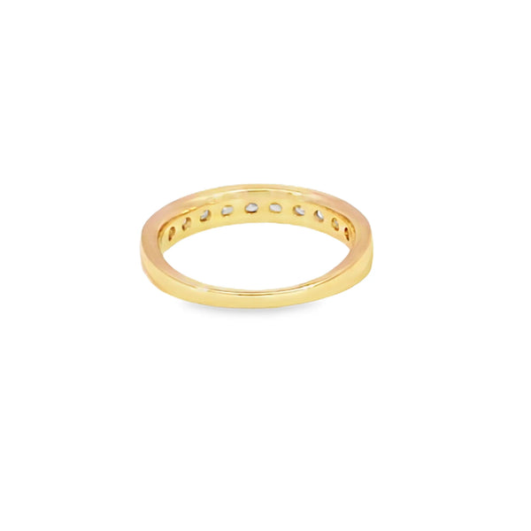 Churumbela en oro amarillo de 14K con diamantes de 0.50 ct, estilo refinado