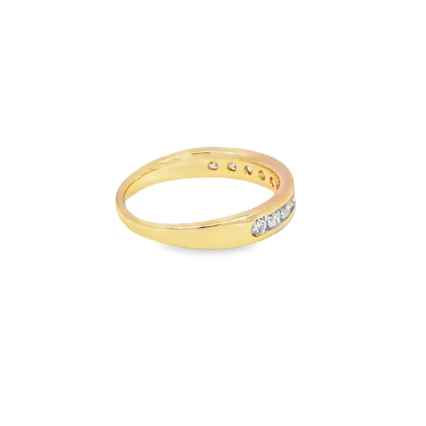Churumbela en oro amarillo de 14K con diamantes de 0.50 ct, estilo refinado