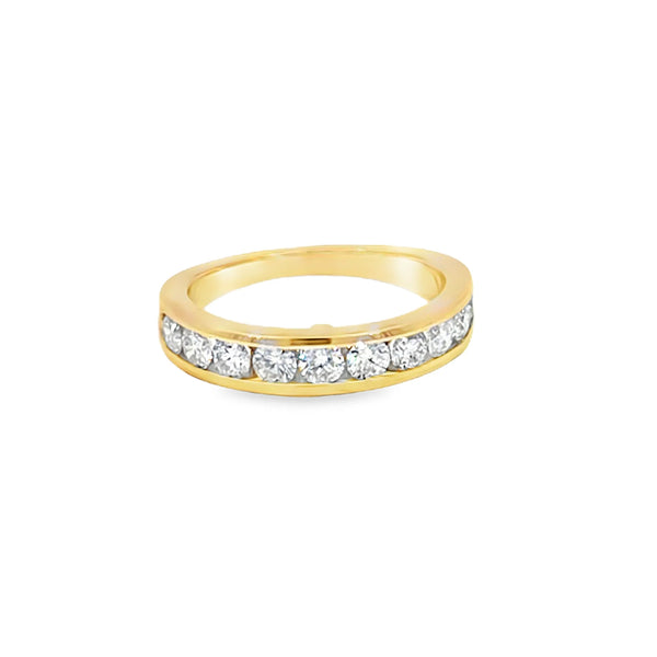 Churumbela en oro amarillo de 14K con diamantes de 1.00 ct, diseño impactante
