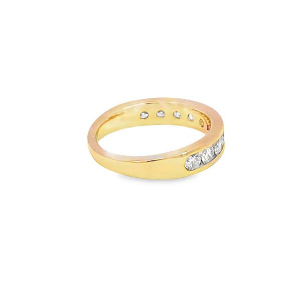 Churumbela en oro amarillo de 14K con diamantes de 1.00 ct, diseño impactante