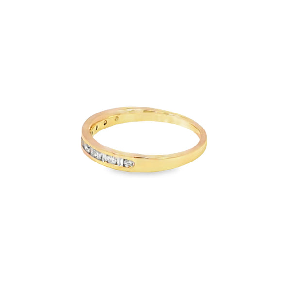 Churumbela femenina en oro amarillo de 14K con diamantes de 0.24 ct, estilo clásico