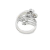 Anillo femenino en oro blanco de 18K con diamante de 1.35 ct, diseño majestuoso
