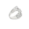 Anillo femenino en oro blanco de 18K con diamante de 1.35 ct, diseño majestuoso