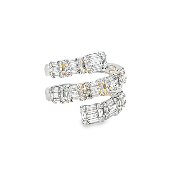 Anillo de oro blanco de 18K para dama con diamante de 1.58 ct, lujo supremo