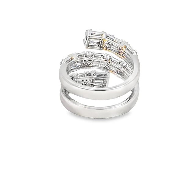 Anillo de oro blanco de 18K para dama con diamante de 1.58 ct, lujo supremo