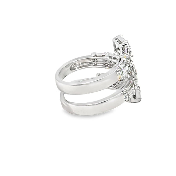 Anillo de oro blanco de 18K para dama con diamante de 1.58 ct, lujo supremo