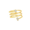Anillo de oro de 18K con diamante de 0.24 ct corte pera, elegancia pura