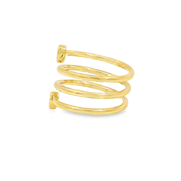 Anillo de oro de 18K con diamante de 0.24 ct corte pera, elegancia pura