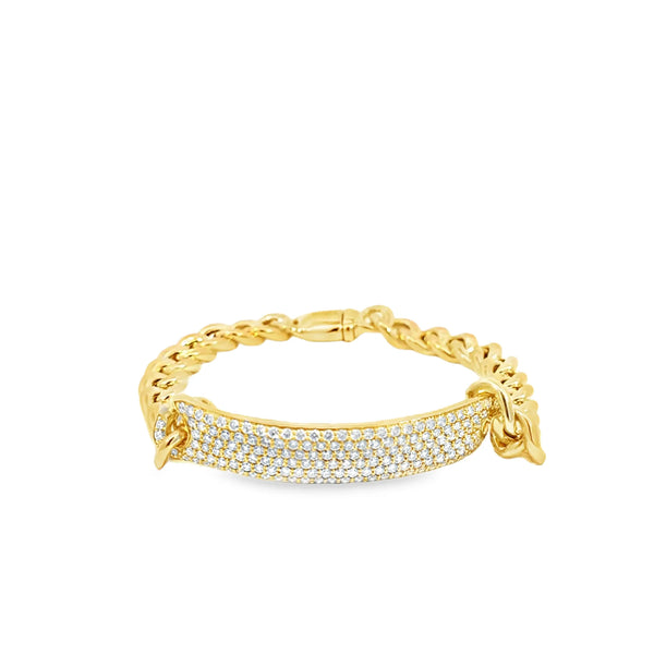 Esclava en oro amarillo de 18K con diamantes de 1.88 ct, lujo absoluto