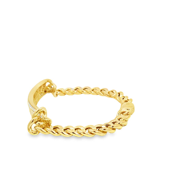 Esclava en oro amarillo de 18K con diamantes de 1.88 ct, lujo absoluto