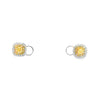 Aretes en 18K en oro blanco con 0.37ct en diamantes y 0.46 ct Yellow Fancy