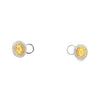 Aretes en 18K en oro blanco con 0.33ct en diamantes y 0.48 ct Yellow Fancy