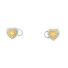 Aretes en 18K en oro blanco con 0.52ct en diamantes y 0.47 ct Yellow Fancy