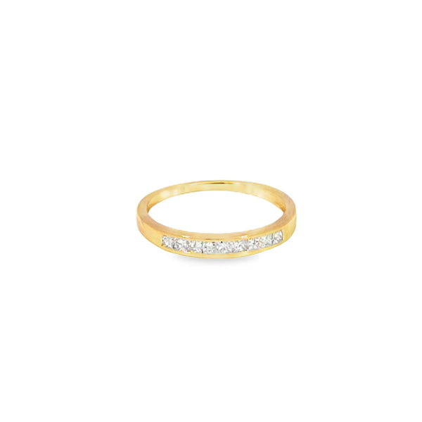 Churumbela en oro amarillo de 14K con diamante de 0.24CT