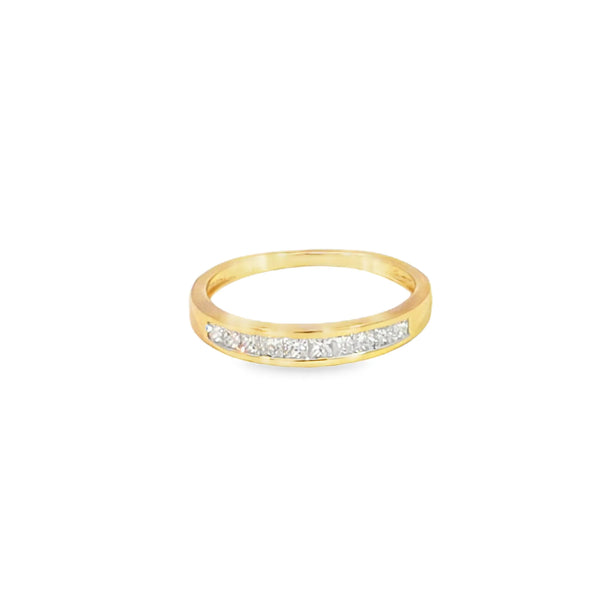 Churumbela en oro amarillo de 14K con diamante de 0.32CT