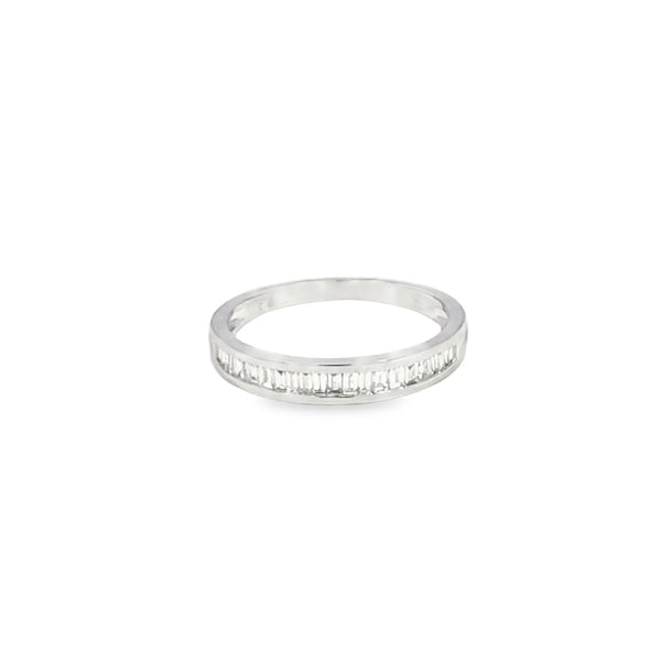 Churumbela en oro blanco de 14K con diamante de 0.24CT