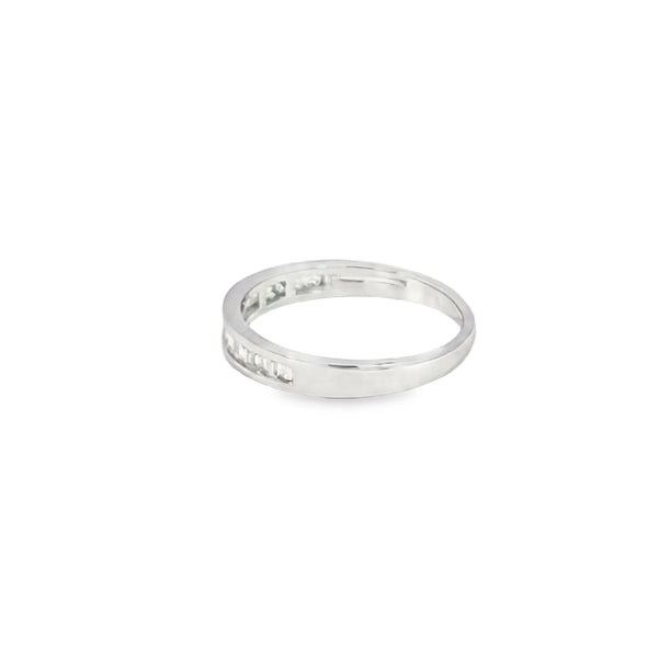 Churumbela en oro blanco de 14K con diamante de 0.24CT