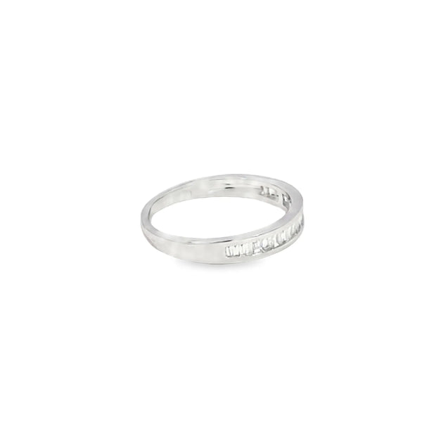 Churumbela en oro blanco de 14K con diamante de 0.24CT