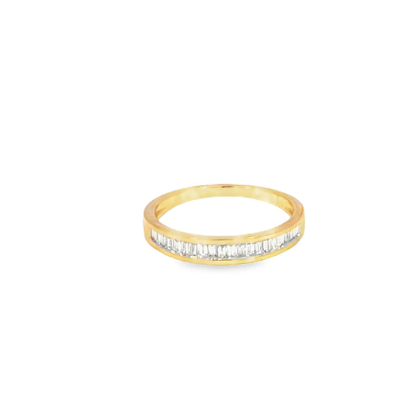 Churumbela en oro amarillo de 14K con diamante de 0.24CT