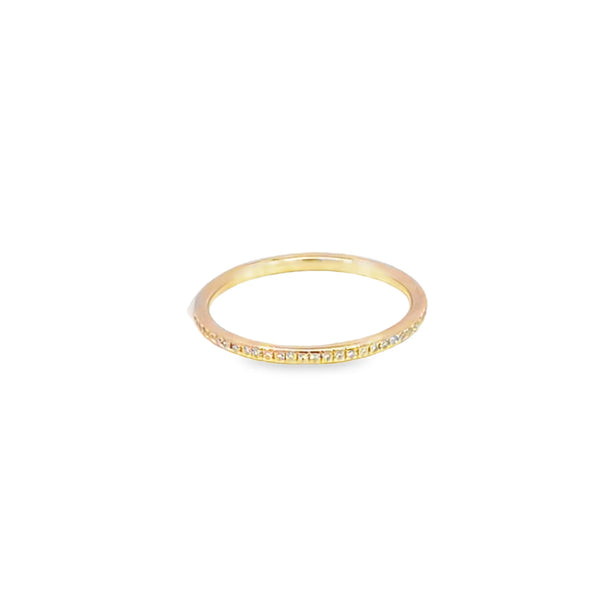 Churumbela en oro amarillo de 14K con diamante de 0.18CT