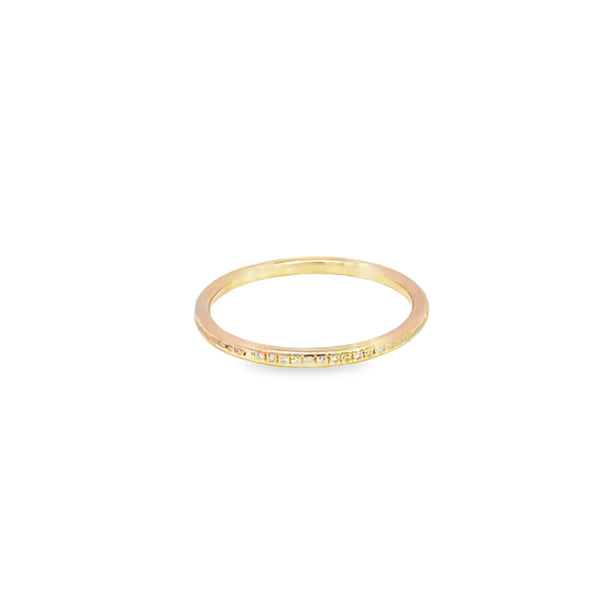 Churumbela en oro amarillo de 14K con diamante de 0.18CT
