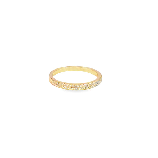 Churumbela en oro amarillo de 14K con diamante de 0.15CT