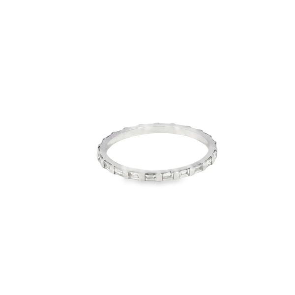Churumbela en oro blanco de 14K con diamante de 0.43CT