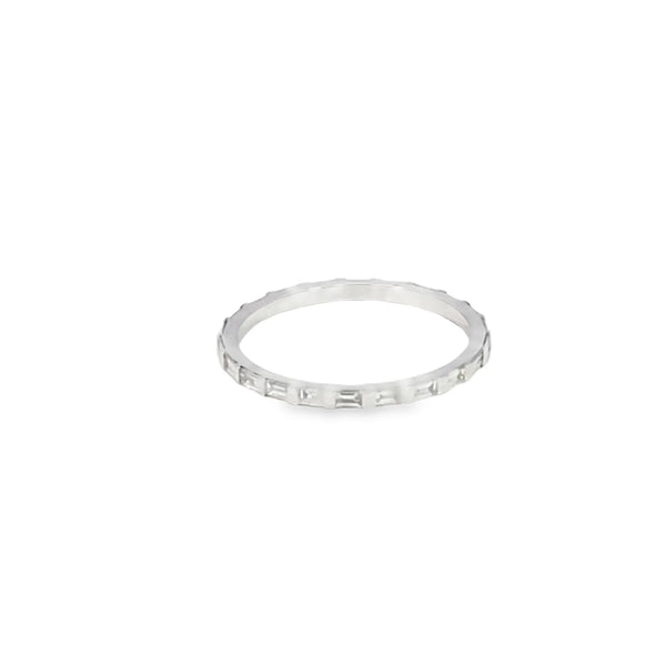 Churumbela en oro blanco de 14K con diamante de 0.43CT