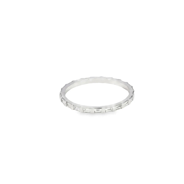 Churumbela en oro blanco de 14K con diamante de 0.43CT